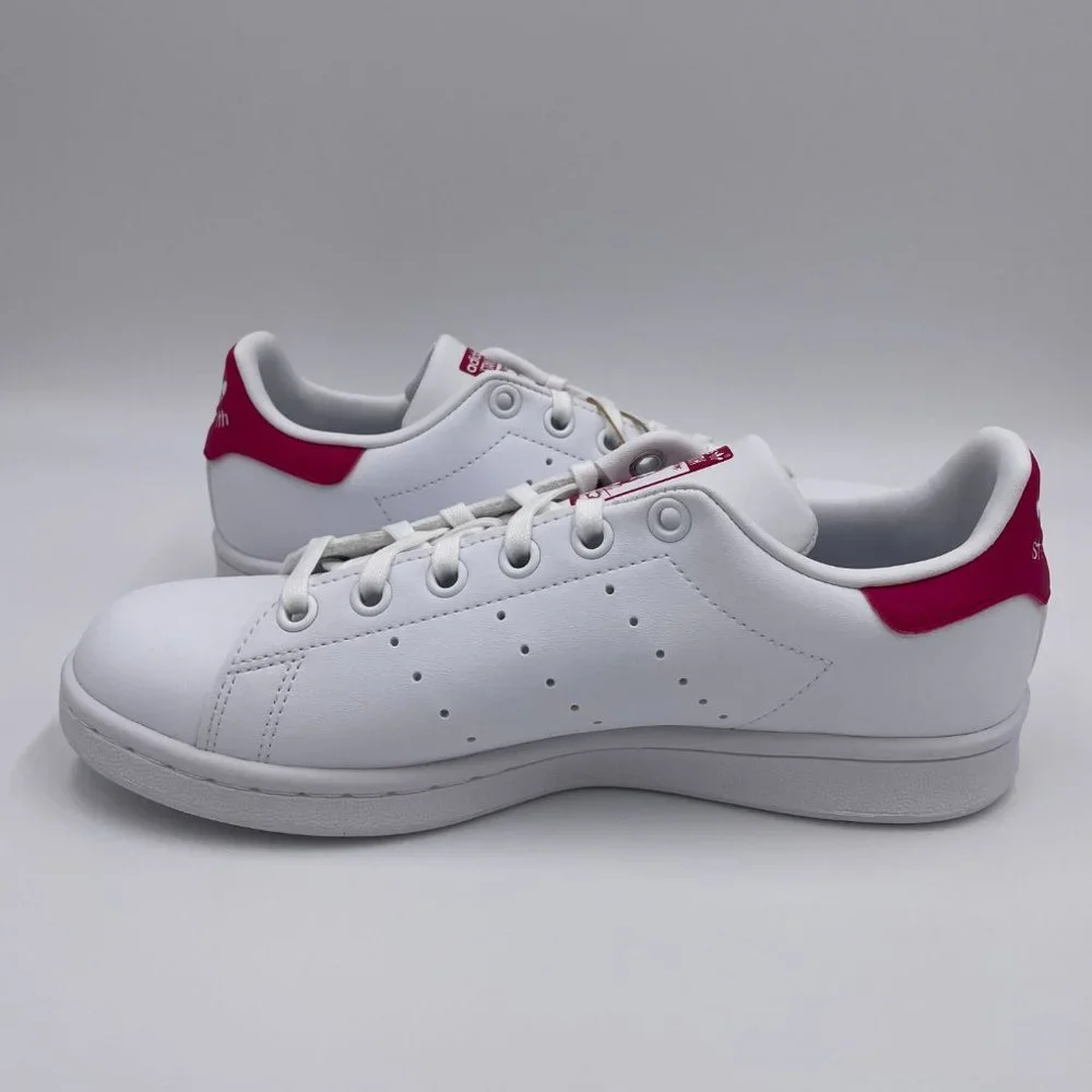 adidas Stan Smith White / Pink Womens Shoes - Picture 2 of 8